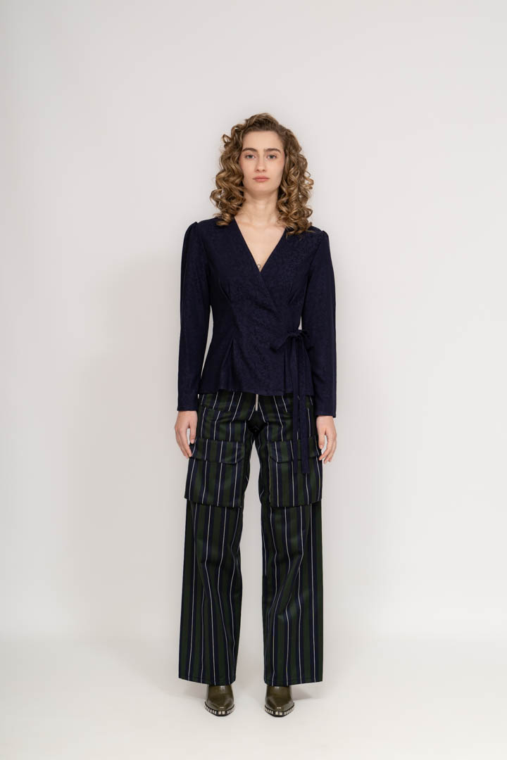 Camisa Jacquard cruzada