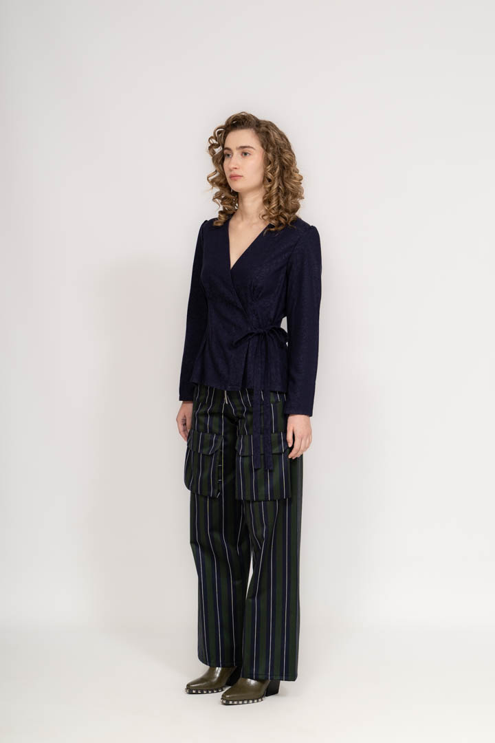 Camisa Jacquard cruzada