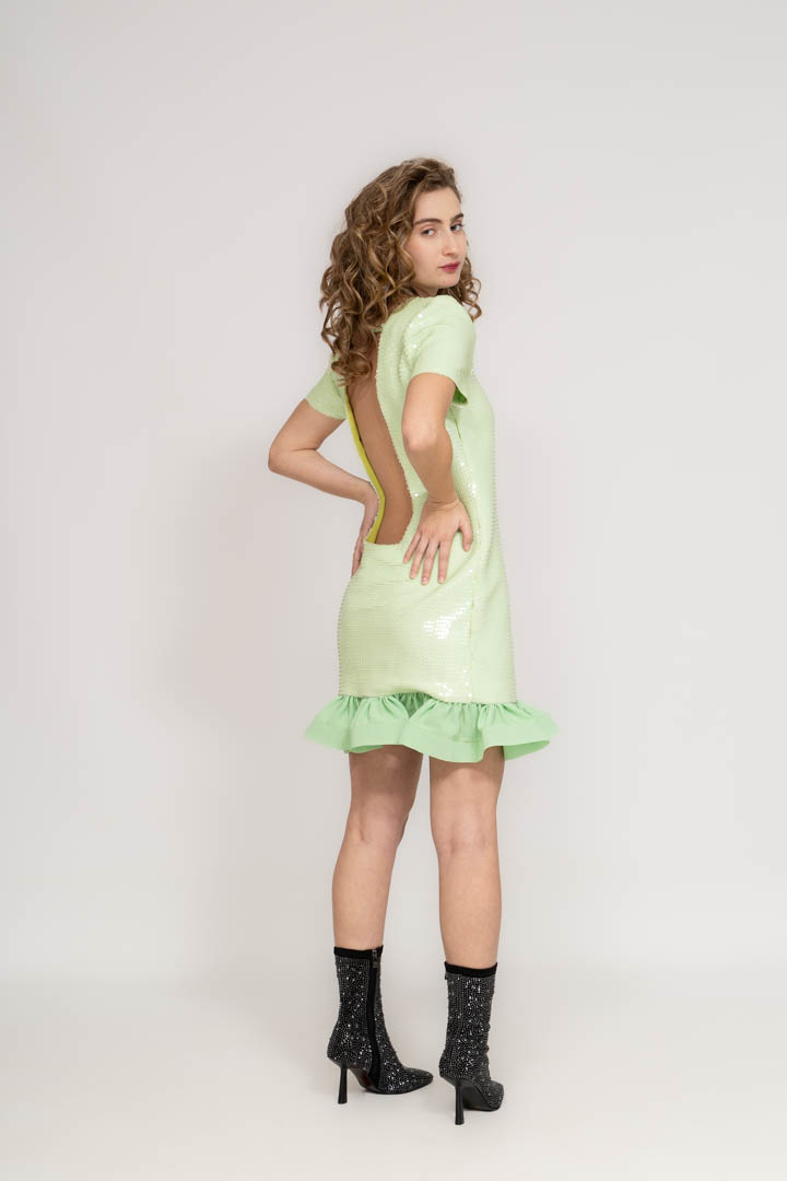Vestido Escamas Verdes