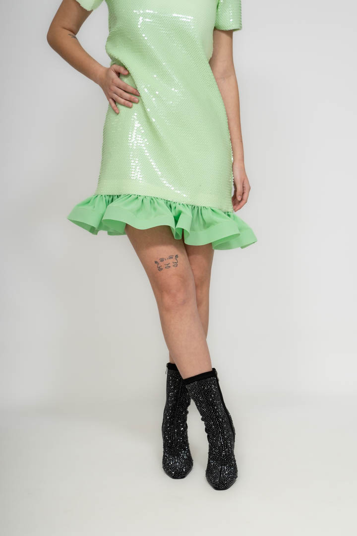 Vestido Escamas Verdes