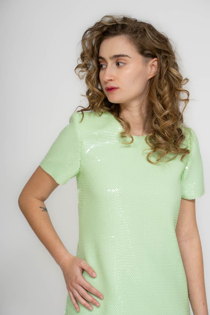 Vestido Escamas Verdes